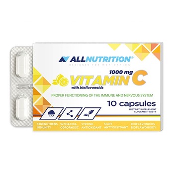 Supliment alimentar, Vitamina C (1000 mg ) cu Bioflavonoide (10 mg) - 10 capsule (10 doze) Supliment alimentar, Vitamina C (1000 mg ) cu Bioflavonoide (10 mg) - 10 capsule (10 doze)