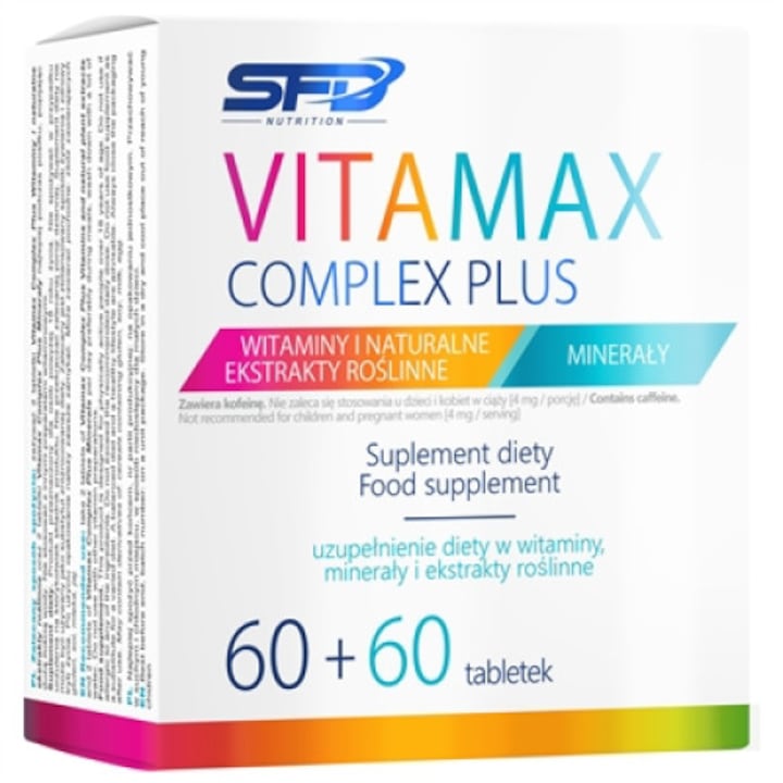 Хранителна добавка, витамини и минерали, VitaMax Complex Plus - 60+60 таблетки (30+30 дози)
