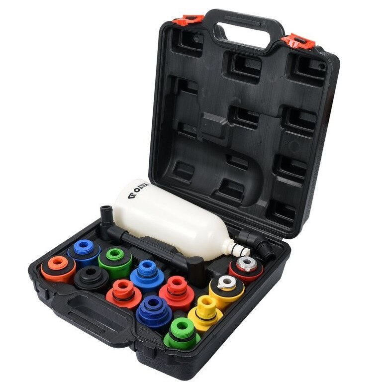 Palnie completare ulei cu adaptoare, 15 piese, Yato YT-06919