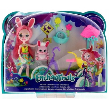 Figurina, Papusa Mattel EnchanTimals, cu bicicleta FWC56 Mattel Figurina, Papusa Mattel EnchanTimals, cu bicicleta FWC56 Mattel