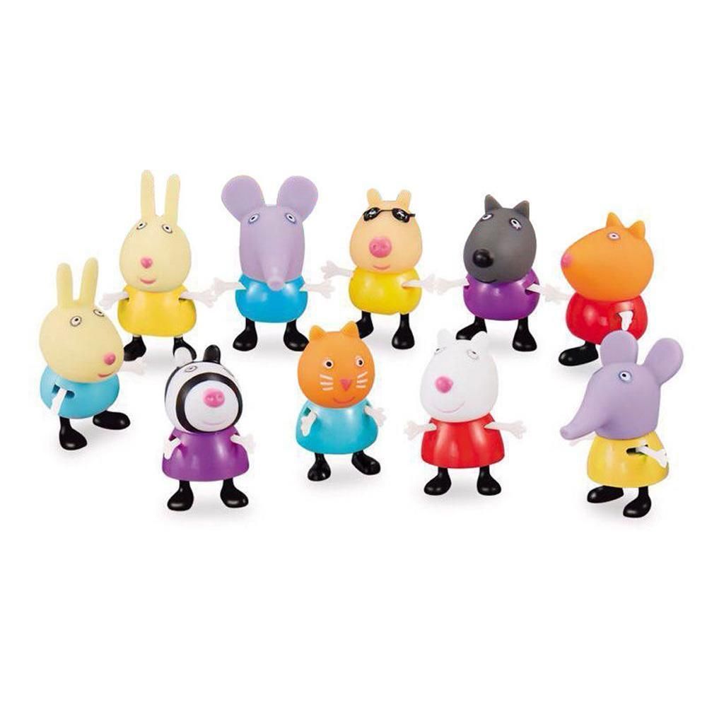 Folie 10 figurine Peppa Pig, 20 cm, Multicolor, + 3 ani, Urban Trends ®