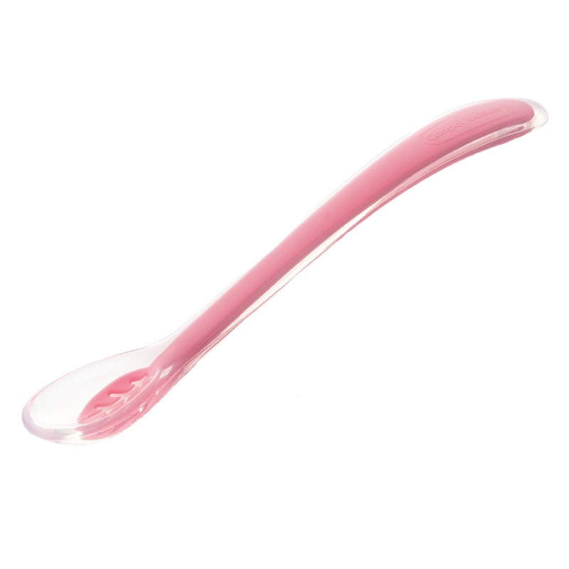 Lingurita din silicon pentru bebelusi Canpol Babies 51/010RZ, Roz 4+ luni