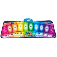Covor muzical pian cu 8 taste, 2 programe si 8 melodii programate, 80x35 cm, SMARTIC®, multicolor