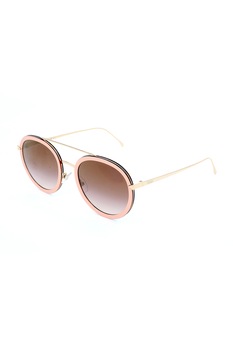 Fendi, Ochelari de soare rotunzi cu lentile in degrade, Auriu/Roz piersica, 51-22-140 Standard Fendi, Ochelari de soare rotunzi cu lentile in degrade, Auriu/Roz piersica, 51-22-140 Standard