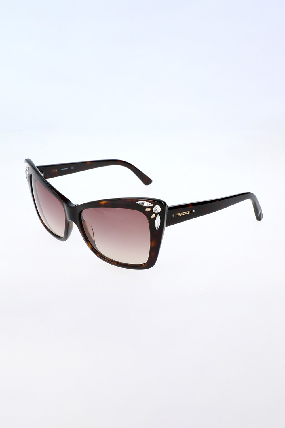 , Ochelari de soare cat-eye patrati, Maro inchis, 56-14-140 Standard