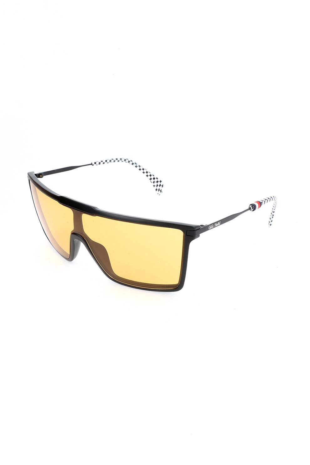 Tommy Hilfiger, Ochelari de soare shield, Negru/Alb, 99-1-135 Standard