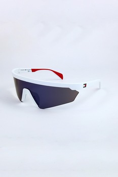 Tommy Hilfiger, Ochelari de soare unisex, Alb/Rosu, 99-1-120 Standard Tommy Hilfiger, Ochelari de soare unisex, Alb/Rosu, 99-1-120 Standard