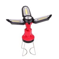 Lampa Camping, Lanterna Portabila Mx-8801, Led + Cob, Reincarcabila Usb, Stand, Rosie