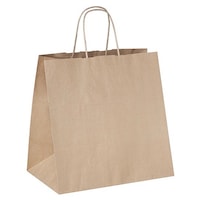 Sacosa cadou din hartie, Kraft Natur, 26x17x28 cm, 50 buc/Bax - Pungi si Plase Maro, Pungi Catering, Pungi pentru Cadouri, Ambalaje din Hartie
