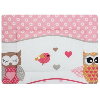 Perna slim, Bufnite mari, roz, 37x28cm Perna slim, Bufnite mari, roz, 37x28cm