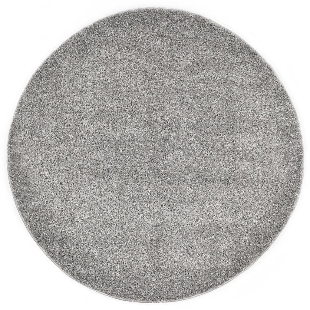 Covor cu fir lung, vidaXL, Polipropilena, 160 cm, 30 mm, 1600 g/mp, Gri