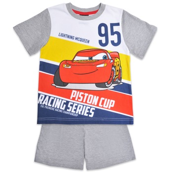 Pijama maneca scurta, Piston cup, gri Pijama maneca scurta, Piston cup, gri
