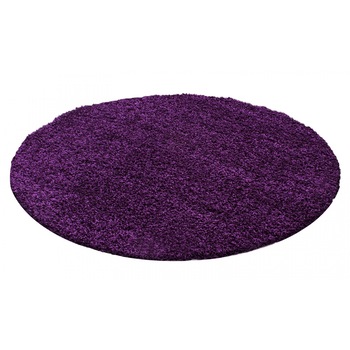 Covor rotund cu fir lung Shaggy, Ayyildiz Teppiche, 120 X 120 cm, Violet Covor rotund cu fir lung Shaggy, Ayyildiz Teppiche, 120 X 120 cm, Violet