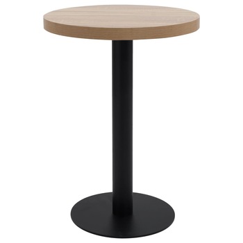 Masa de bar vidaXL, MDF/Otel, 60 x 75 cm, Maro deschis Masa de bar vidaXL, MDF/Otel, 60 x 75 cm, Maro deschis