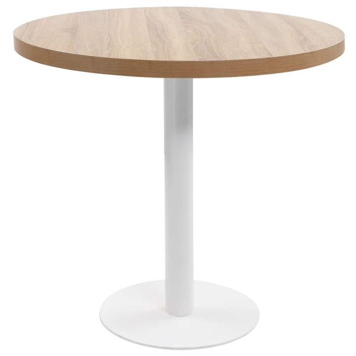 Masa de bistro, Modern, maro deschis, 80 cm, MDF, Mobilier CHIC8398