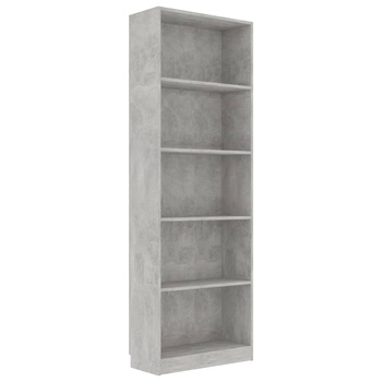 Biblioteca vidaXL, PAL, 60 x 24 x 175 cm, Gri beton Biblioteca vidaXL, PAL, 60 x 24 x 175 cm, Gri beton