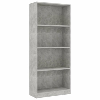 Biblioteca vidaXL, PAL, 60 x 24 x 142 cm, Gri beton Biblioteca vidaXL, PAL, 60 x 24 x 142 cm, Gri beton