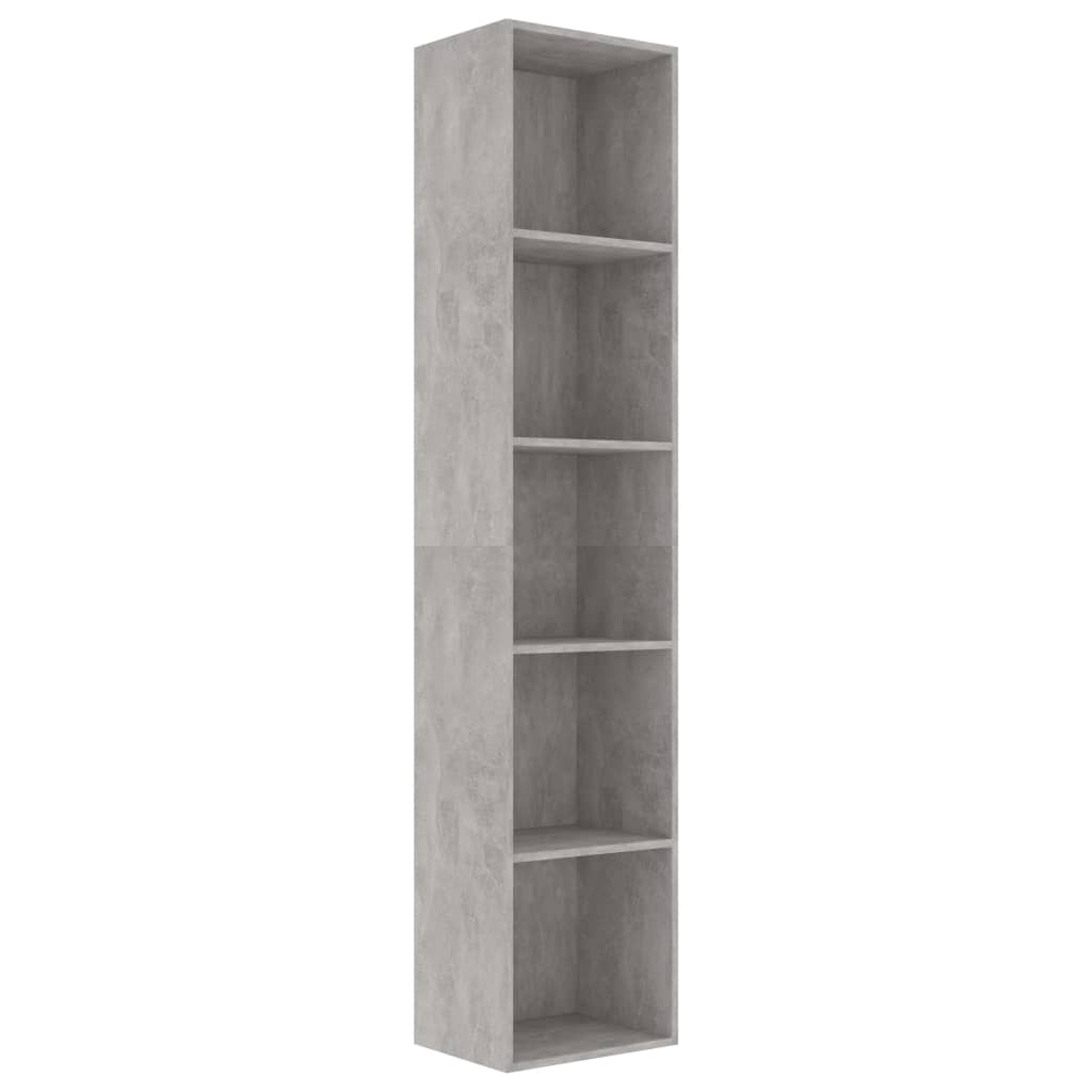 Biblioteca vidaXL, PAL, 40 x 30 x 189 cm, Gri beton
