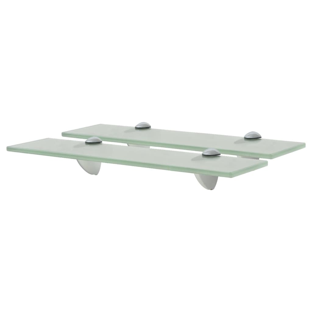 Set de 2 rafturi suspendate, vidaXL, Sticla, 40 x 20 cm, Transparent
