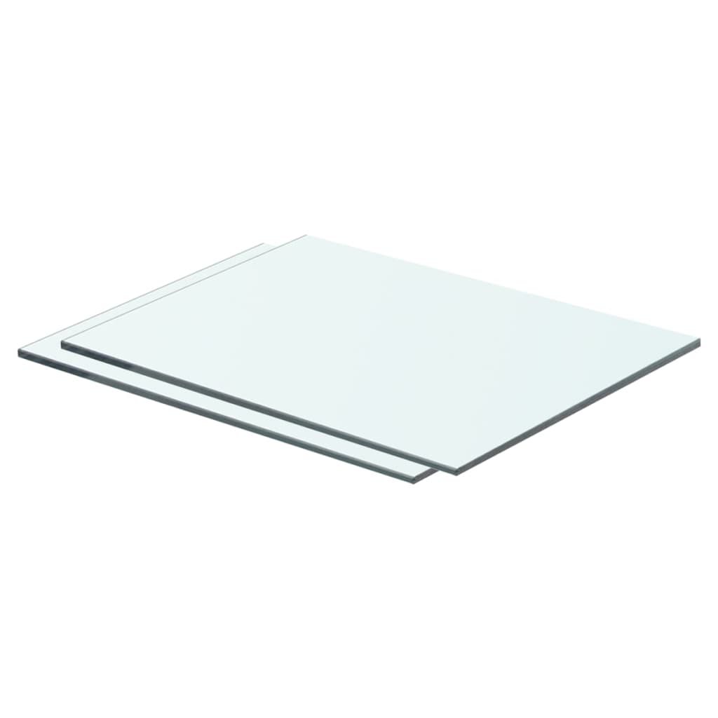 Set de 2 rafturi de sticla, vidaXL, 40 x 25 cm, Transparent