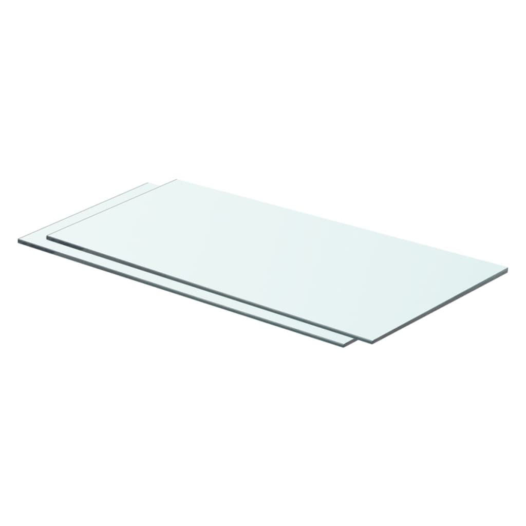 Set de 2 rafturi de sticla, vidaXL, 60 x 25 cm, Transparent