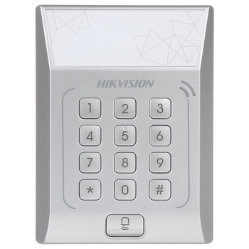 Cititor standalone cu tastatura si cartele de proximitate Hikvision, DS- K1T801M Cititor standalone cu tastatura si cartele de proximitate Hikvision, DS- K1T801M
