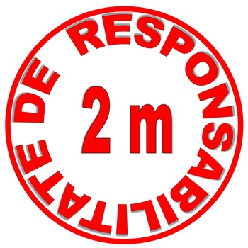 Set de 2 indicatoare - 2m de responsabilitate Set de 2 indicatoare - 2m de responsabilitate