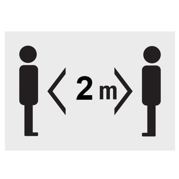 Set de 2 indicatoare A5 - 2m distantare sociala Set de 2 indicatoare A5 - 2m distantare sociala