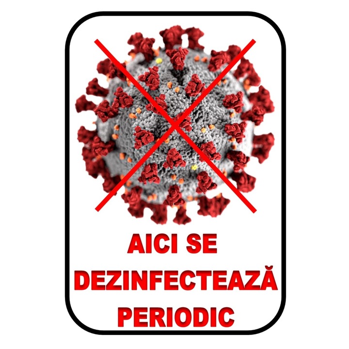 Set de 2 indicatoare A5 - Aici se dezinfecteaza periodic