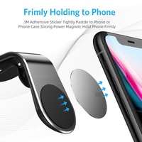 Suport Auto Premium cu Magnet Neodim pentru Telefon & GPS 2x Placi Metalice - GRI