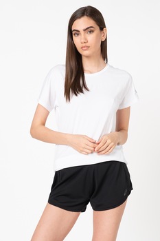 Asics, Tricou din material ce indeparteaza umezeala, cu decolteu la baza gatului, Alb Asics, Tricou din material ce indeparteaza umezeala, cu decolteu la baza gatului, Alb