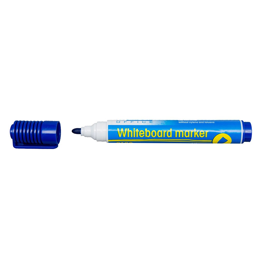 Marker Whiteboard varf rotund 1-3 mm, Office, Albastru - Set 12 bucati