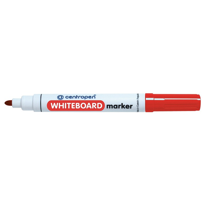 Маркер Centropen Whiteboard, Червен, Кутия с 12 броя