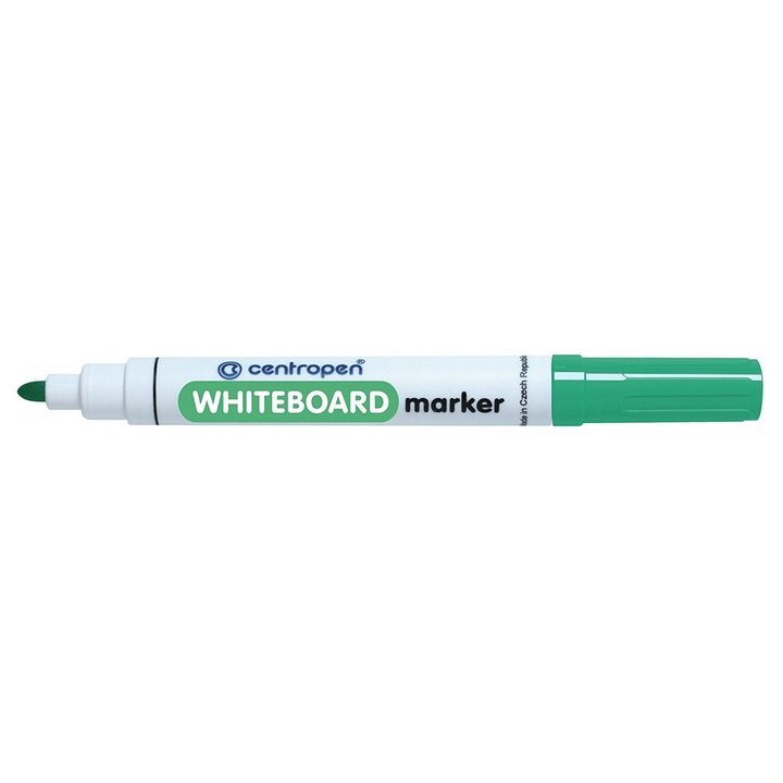 Маркер Centropen Whiteboard, Green, 12 броя