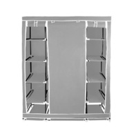 Dulap dublu cu rafturi, 175x135x45cm, gri iso trade 14242