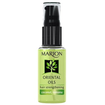 Ulei Pentru Par, Marion , Oriental,Oils, Pentru Intarire, Cu Esenta De Cocos Si Tamanu, 30 ml Ulei Pentru Par, Marion , Oriental,Oils, Pentru Intarire, Cu Esenta De Cocos Si Tamanu, 30 ml