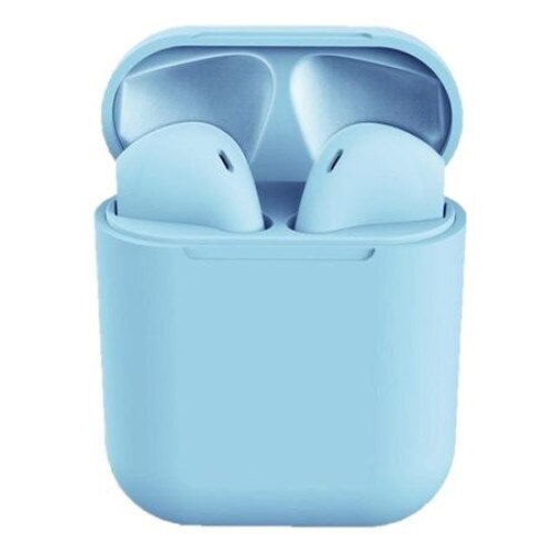 Casti Bluetooth V5.0, compatibile IOS & Android, Reflection Vision™, Docking Station, stereo, Wireless, 3D sound, Touch Control, fast charging, asemanatoare Airpods, Bleu
