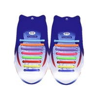 Sireturi Elastice din Silicon pentru pantofi sport, functie NO TOUCH, SIRETILA, Curcubeu