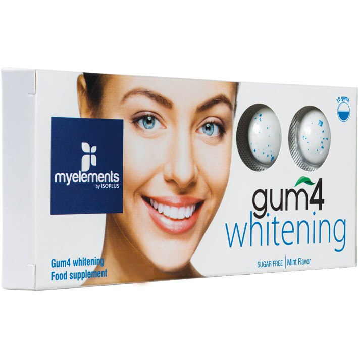Guma de mestecat Gum4 Whitening, fara zahar, 10 buc