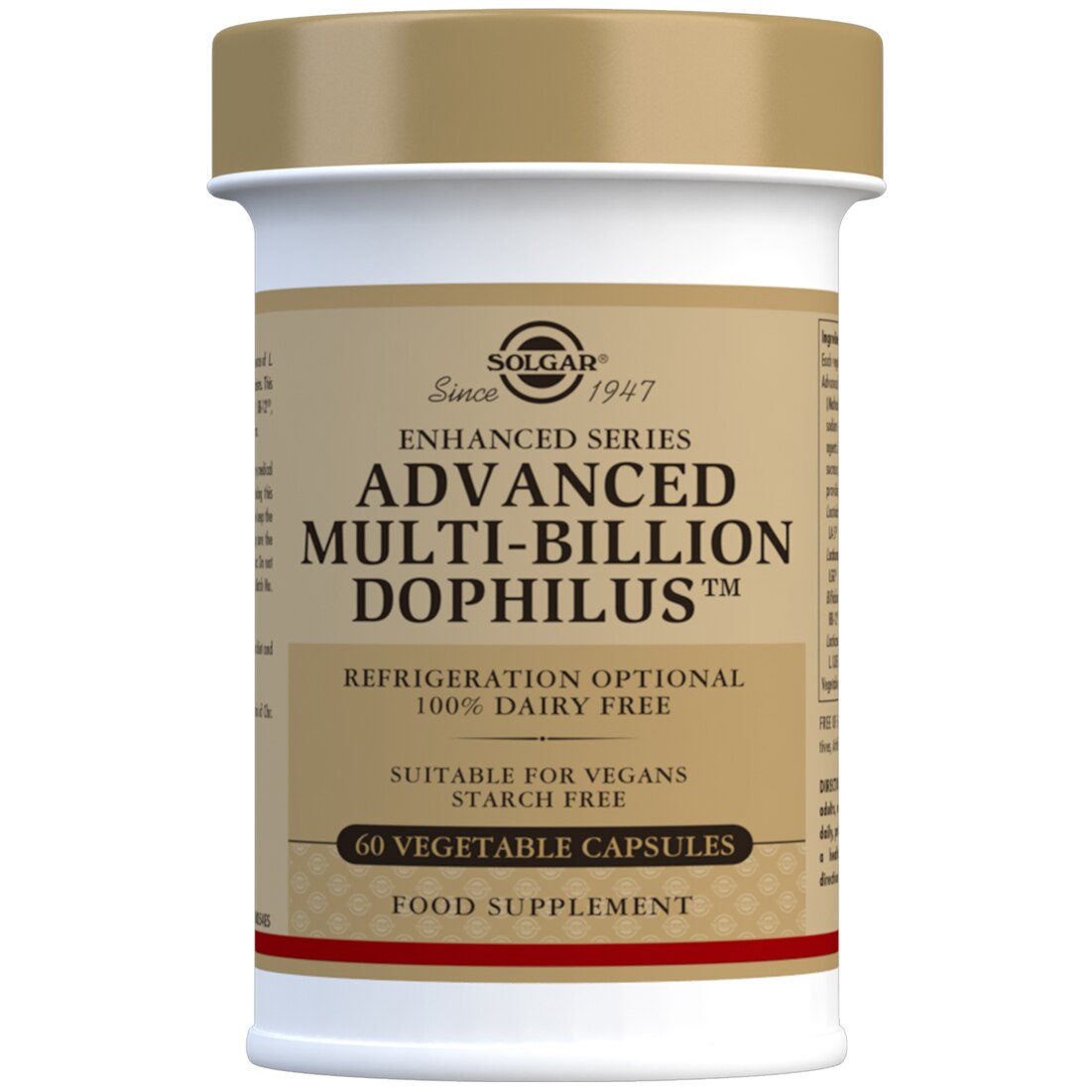 Supliment alimentar Advanced Multibillion Dophilus Solgar, 60 capsule