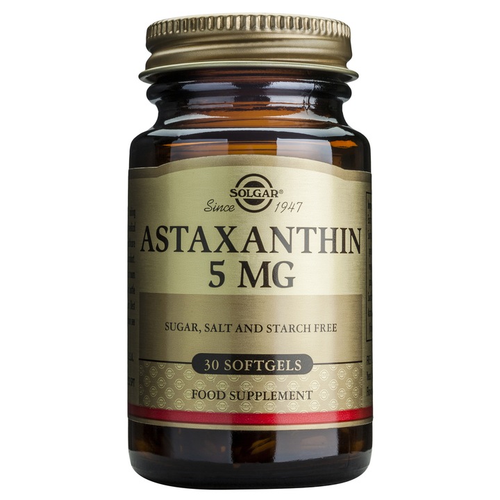 Supliment alimentar Astaxanthin 5mg Solgar, 30 capsule moi