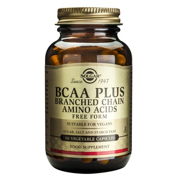 Supliment alimentar BCAA Plus Solgar, 50 capsule Supliment alimentar BCAA Plus Solgar, 50 capsule