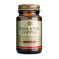 Supliment alimentar Cupru chelat 2.5 mg Solgar, 100 comprimate