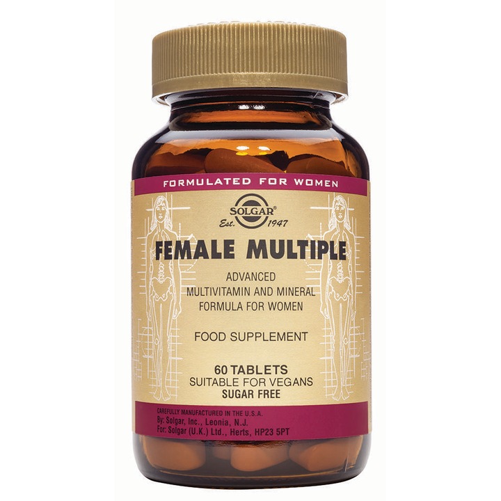 Мултивитамини и минерали за жени, Female Multiple Solgar, 60 капсули