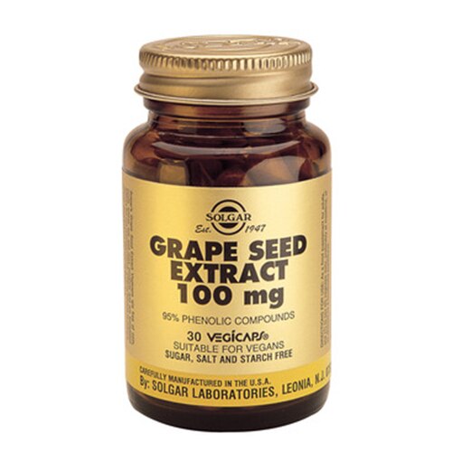 Supliment alimentar Extract din seminte de struguri 100mg Solgar, 30 capsule