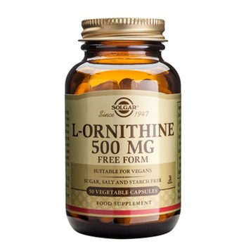 Supliment alimentar L-Ornitina 500mg Solgar, 50 capsule Supliment alimentar L-Ornitina 500mg Solgar, 50 capsule