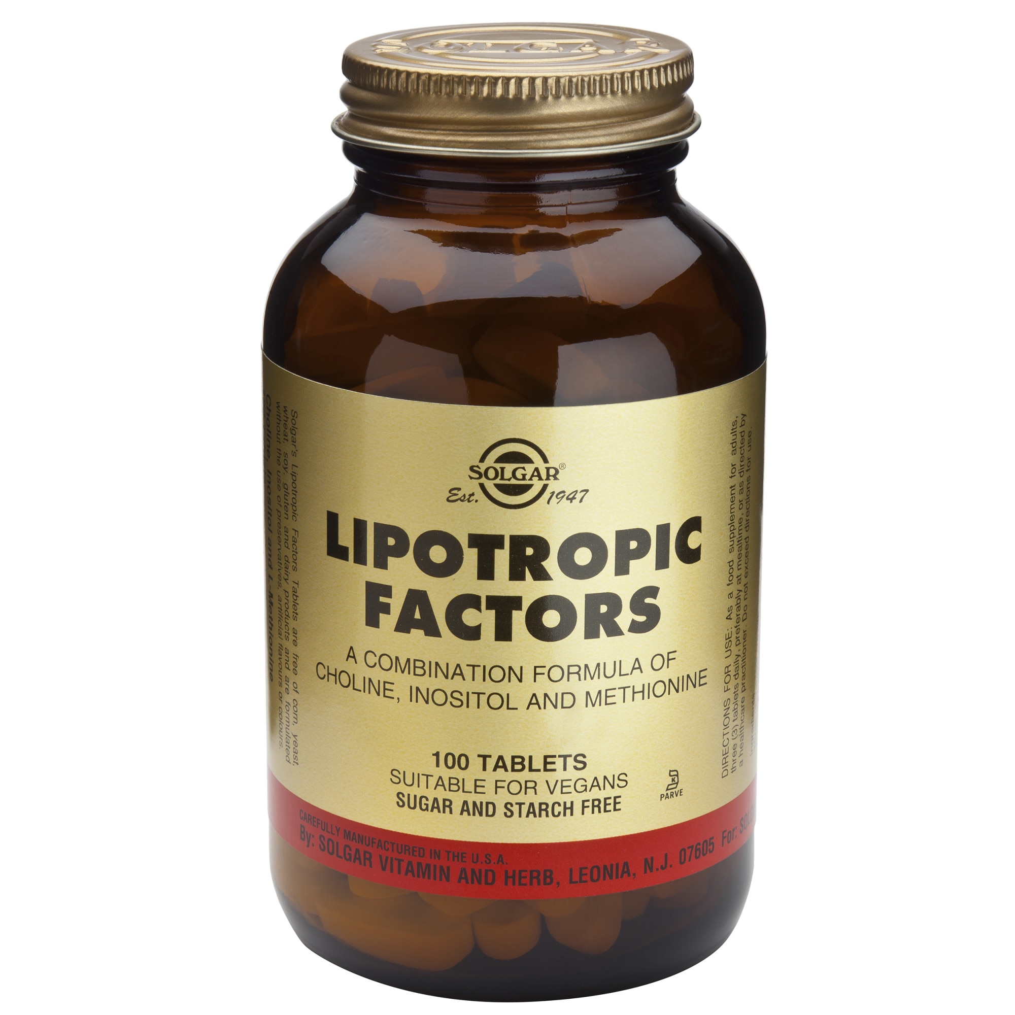 Supliment alimentar Factori Lipotropici Solgar, 100 capsule