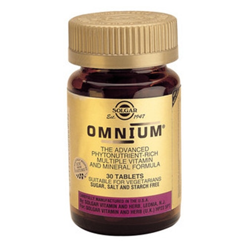Multivitamine Omnium Solgar, 30 comprimate