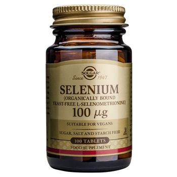Supliment alimentar Seleniu 100mcg Solgar, 100 tablete Supliment alimentar Seleniu 100mcg Solgar, 100 tablete