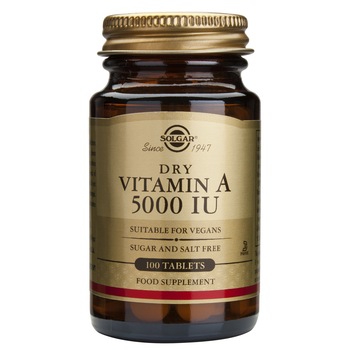 Supliment alimentar Vitamina A 5000IU Solgar, 100 capsule Supliment alimentar Vitamina A 5000IU Solgar, 100 capsule